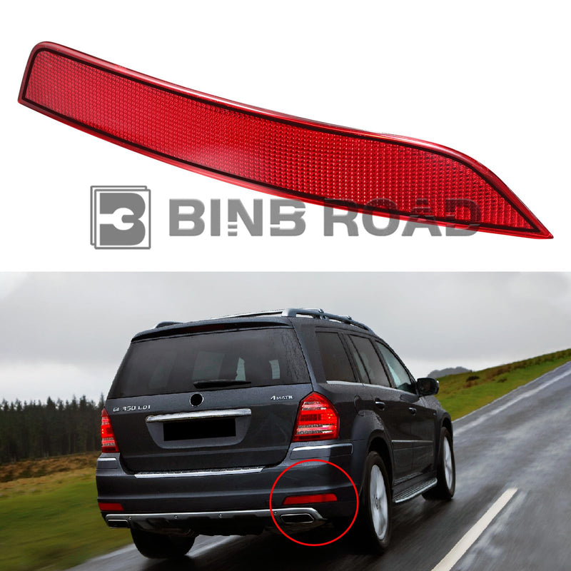  [AUSTRALIA] - Rear Bumper Reflector 1648200974 + 1648201074 Left Right Compatible with Mercedes Benz X164 GL350 GL450 GL550 2010-2012 Left+Right