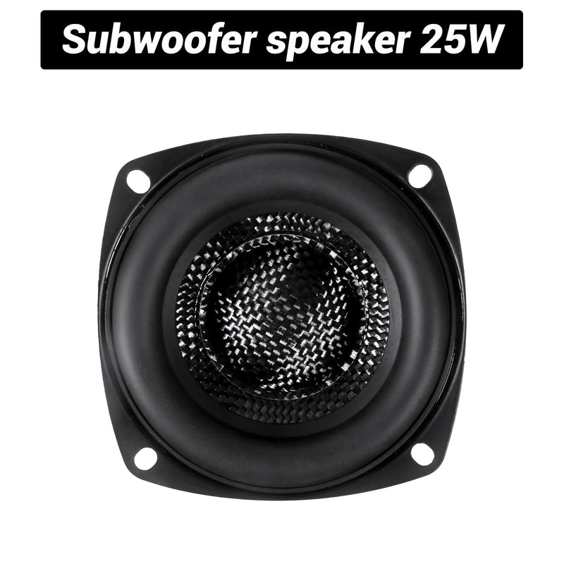3 Inch Glass Fiber Cone Subwoofer Woofer Speaker 4 Ohm 25W HiFi Sound Powerful Low Frequency Bass for Home Audio