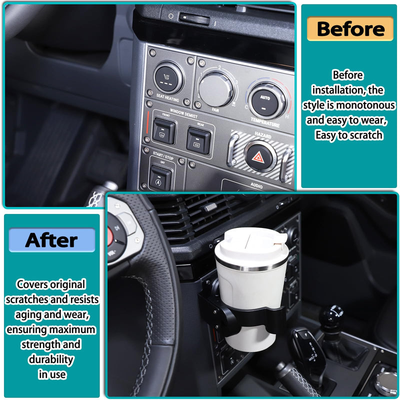 Car Multi-Function Drink Cup Phone Holder, 2 in 1 Bolt-on Stand Bracket Organizer, Cell Phone Mount Compatible with Ineos Grenadier 2020-2024 (Center Control Left) Center control Left
