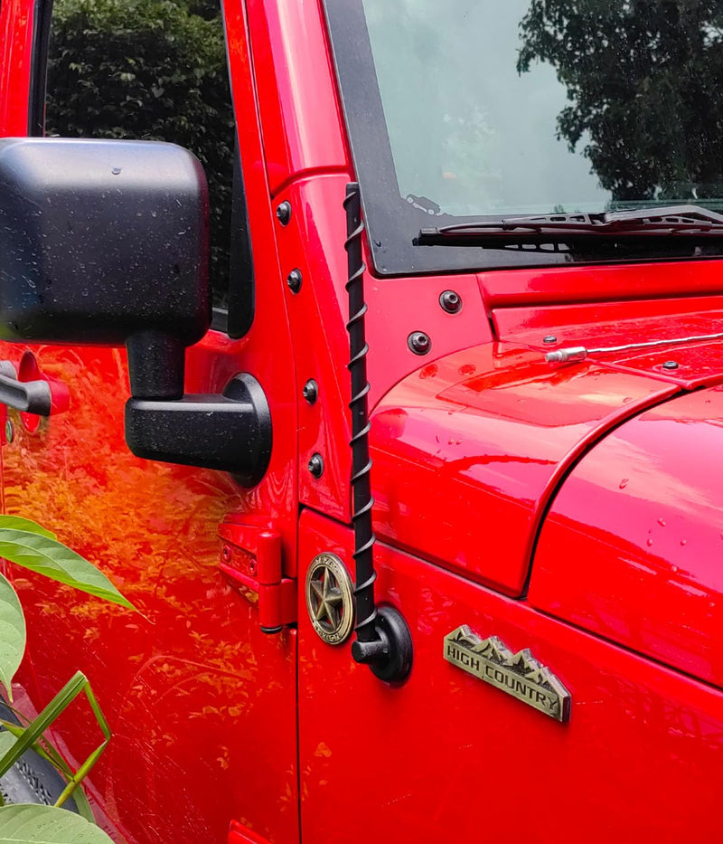 13 inch Antenna Compatible with Jeep Wrangler All Models 2007-2026 | & Jeep Gladiator 2020-2026, Internal Copper Coil for Enhanced Reception, Flexible Rubber Antenna Replacement