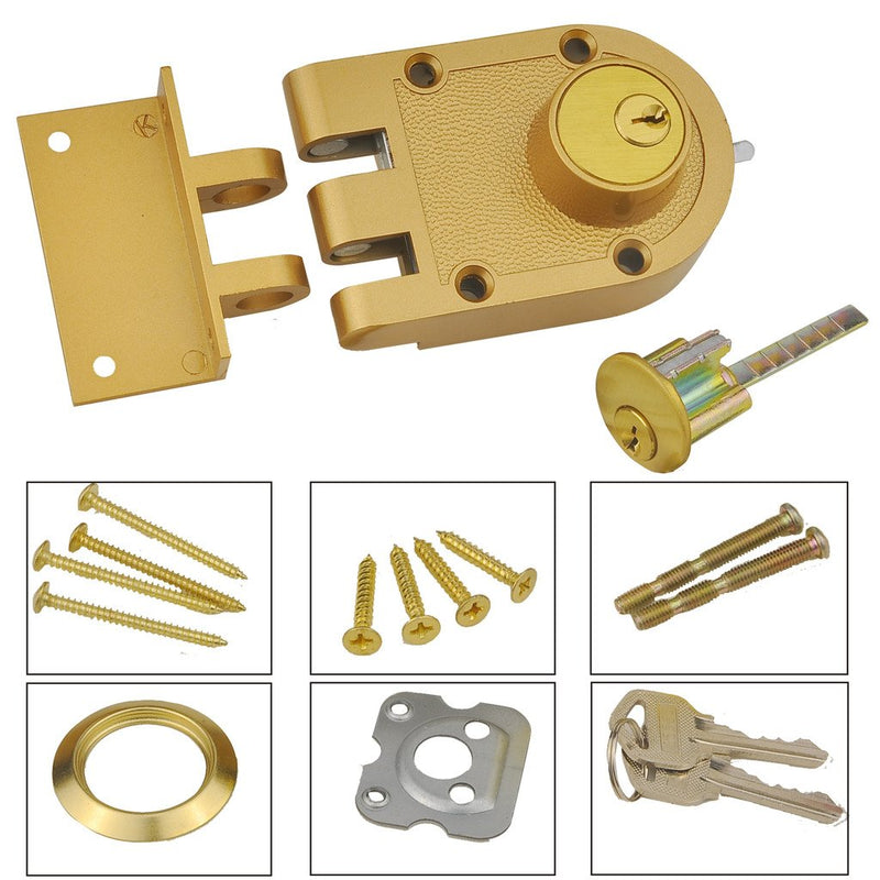 Jimmy Proof Deadbolt Lock with Keyed (Double Cylinder)