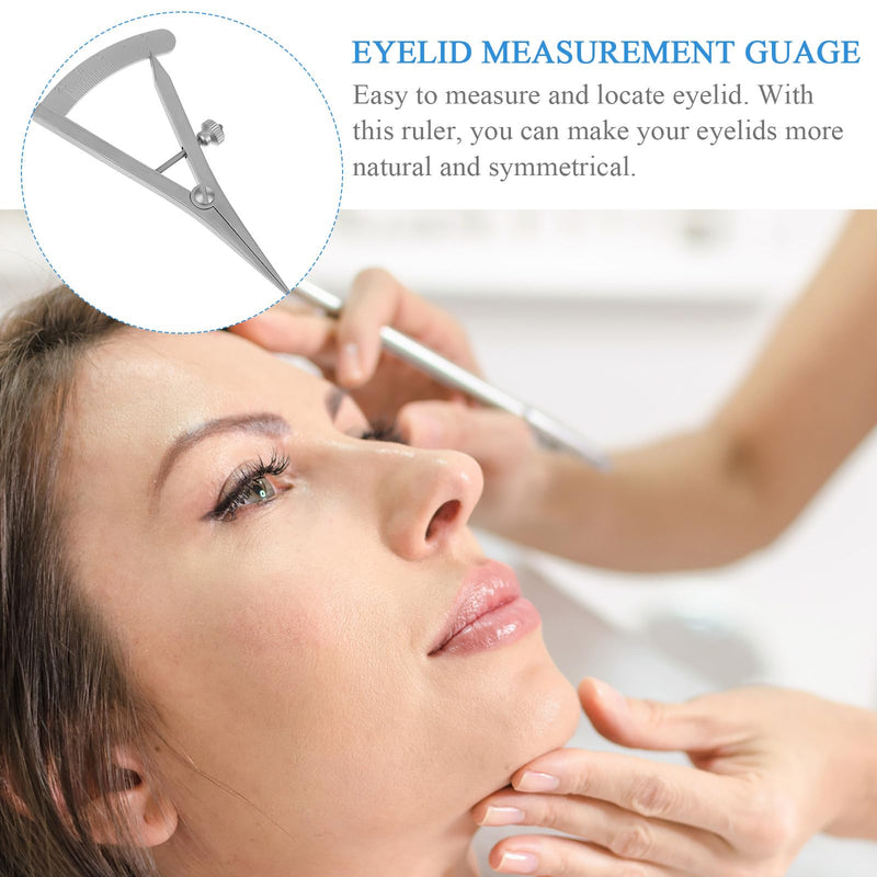 Baluue Double Eyelid Measuring Eye Gauge Lightweight Durable Eyelid Measurement Ruler for Precise Double Surgery Portable Professional Medical Caliper 1.61X3.34 Inches