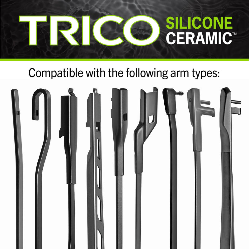 TRICO Silicone Ceramic™ (90-2618) 26 & 18 Inch Pack of 2 Automotive Replacement Windshield Wiper Blades, Ceramic Coated Silicone Super Premium Beam Blade for Select Vehicle Models 26" + 18" Pair Pack