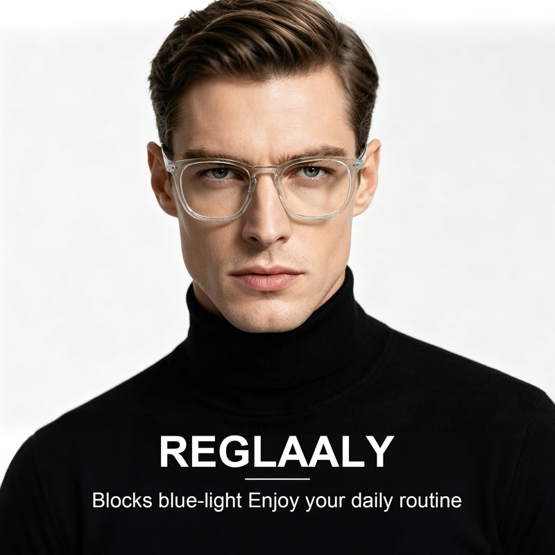 2 Pack Blue Light Glasses for Women Men, Clear Lens Blue Light Blocking Glasses with Lightweight Computer Glasses A01-black / Clear