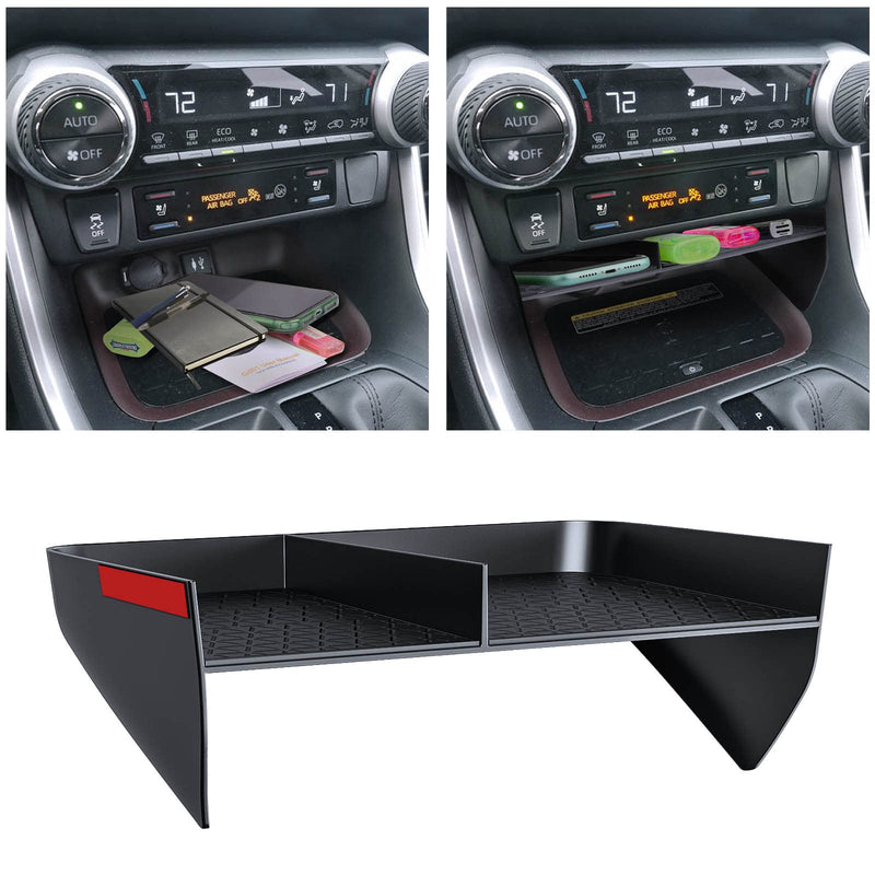 Upgraded Center Console Organizer Compatible with Toyota RAV4 2024 2023 2022 2021 2020 2019 Interior Accessories, Gear Shift Storage Tray Secondary Box Insert Divider - 2pcs