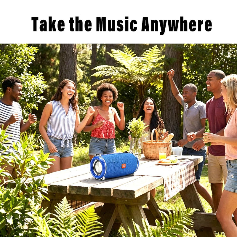 T&G Portable Ourdoor Speaker with Deepbass, IPX5 Waterproof Boombox | 12H playtime, TWS pairing,Bike speaker with strap, FM radio, TF/ USB port. Ideal rugged gift for camping ,Camouflage Camouflage