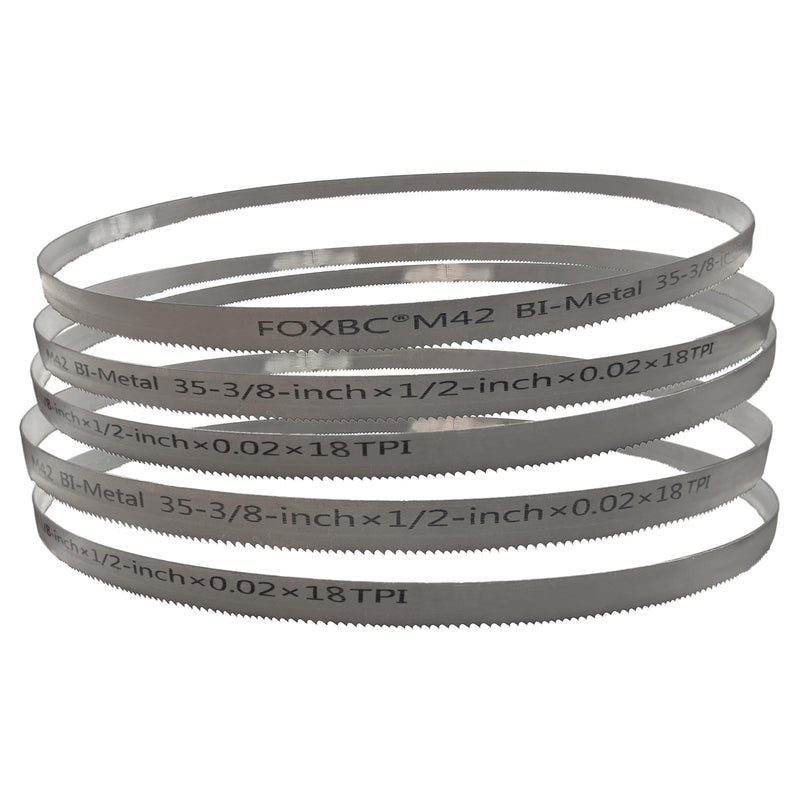 FOXBC 35-3/8 Inch Bandsaw Blade 18 TPI for Milwaukee 48-39-0526 Portable Band Saw Blade, 35-3/8" x 1/2" x .020" 18 TPI, 3-Pack
