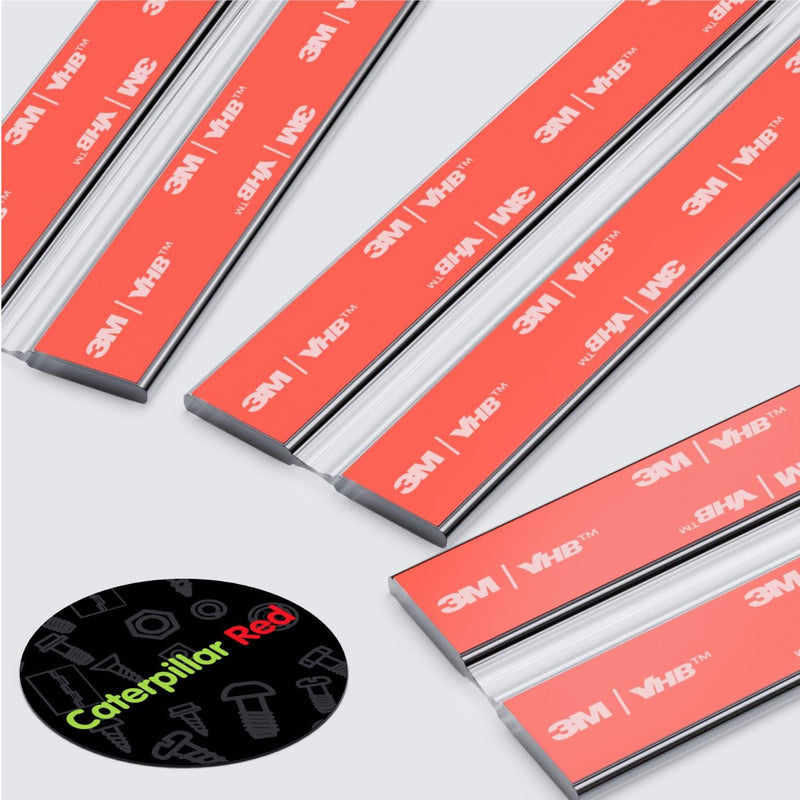 4x 200mm Clear Flexible Acrylic Hinges - Self-Adhesive, No Glue Required, Low Profile (7 7/8 in)