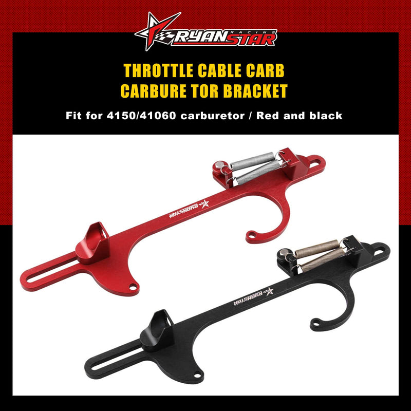 Ryanstar Throttle Cable Bracket 4150 4160 Series Throttle Brackets Billet Adjustable Aluminum Black Fit 4150/4160