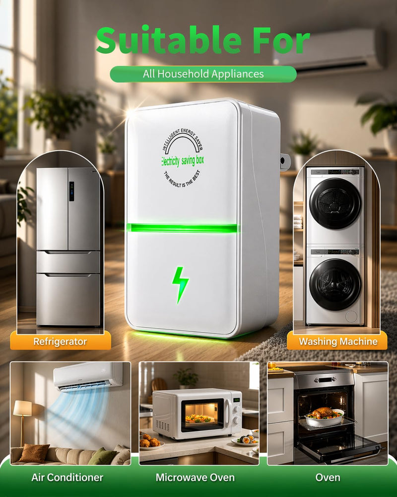 8PCS Power Plug Pro Energy Saver 2026 Updated New Stop Watt Energy Saving Device Intelligent Electricity Electric Saving Box Smart Plug in Power Box Power Factor Saver Household Power Plug-in 8pcs