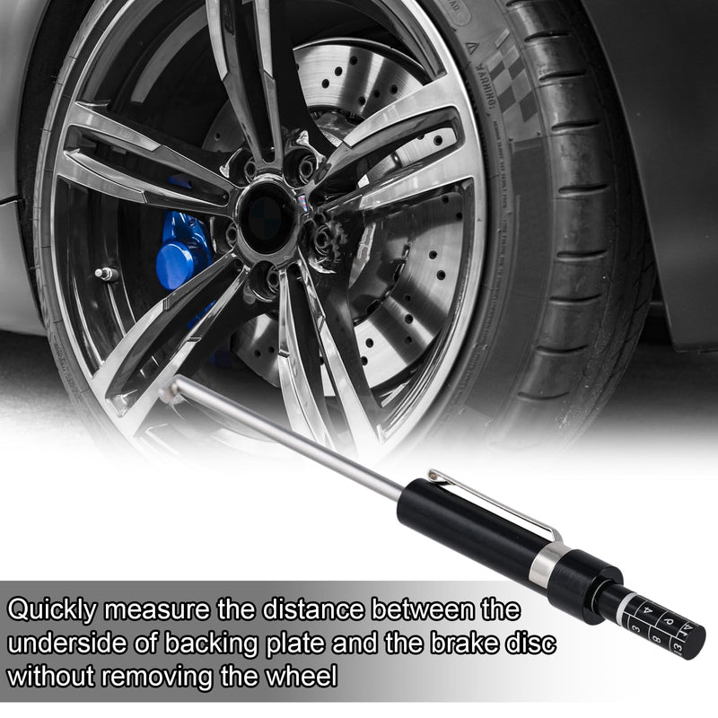 2pcs Car Brake Pad Thickness Gauge, Brake Pad Gauge Brake Measuring Tool with Scale Brake Pad Tester Brake Shoe Gauge for Internal External Brake Pads Measurement