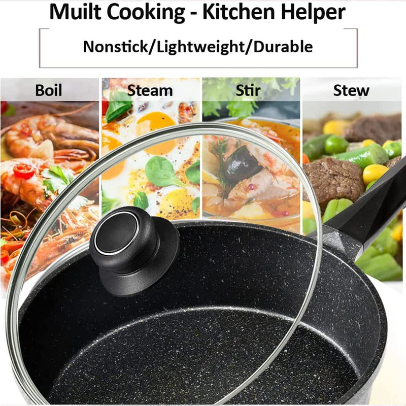 13 Inch Pan Lid Tempered Glass Pot Lid Replacement Pan Cover for 12.5"-13" Cast Iron Skillets, Frying Pans, Pots and Wok, Clear | Stainless steel edge with handle Fits 12.5"-13" Cookware