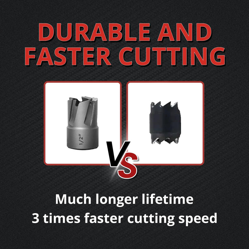 S&F STEAD & FAST Spot Weld Cutter Drill Bit 4 Pcs, Spot Weld Removal Replacements, Cutting Diameter 1/2", 3/8" Shank, Annular Cutter for Hand Drill, Auto Body Tools, Collision Repair, Car Restoration