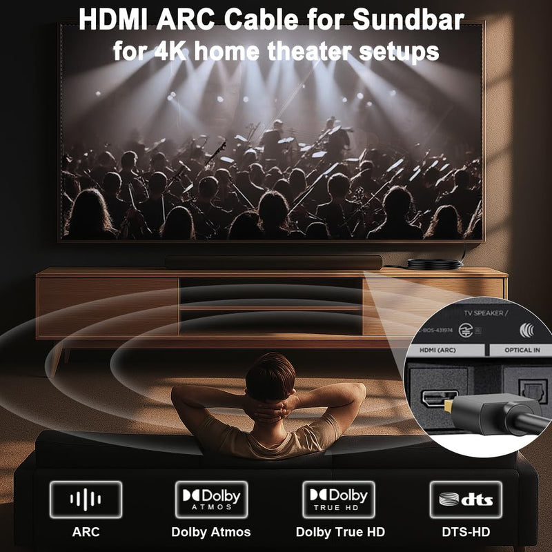 3 FT HDMI Cable 10-Pack Black, 4K HDMI Cord 3FT High Speed Shielded HDMI to HDMI 2.0 Cable with 4K@60Hz/2K@144Hz/ 1080P,HDCP 2.2, HDR, ARC for Laptop, Monitor, KVM, Splitter, PS5, PS4, Xbox, Soundbar