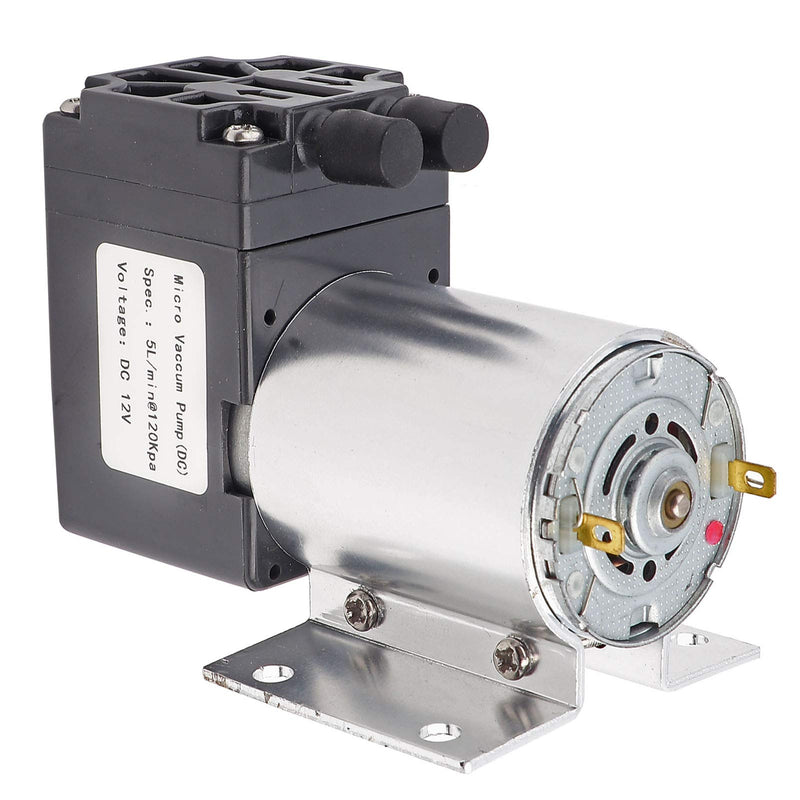 Mini Vacuum Pump, DC 12V 5L/min 120kpa Negative Pressure Suction Pumping with Holder 500mA - 65kpa