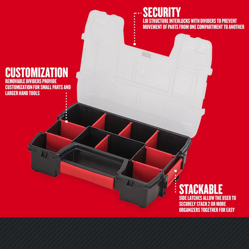 CRAFTSMAN 10-Compartment Small Tool Storage Organizer, Plastic (CMST14021) 1 Count (Pack of 1) Small Organizer
