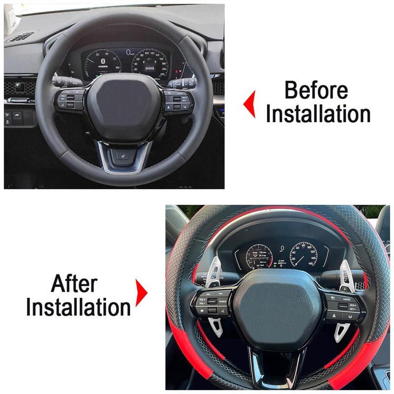 Aluminum Alloy Steering Wheel Shift Paddle Extension Cover is Suitable for Honda 2022-2025, Compatible with Acura Integra 2023-2025(Silver) silver