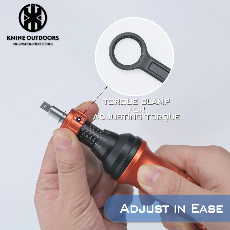 KNINE OUTDOORS Torque Screwdriver Wrench Driver Set 10-80 Inch Pounds lbs, 20 Steel Bits, Quick-release Bit Adaptor, 1/4” Bit Adaptor, Quick Clamp, For Tools, Bike Repairing and Mounting