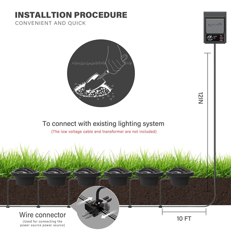 VenusManufacturing Well Light Low Voltage Landscape Lights LED Outdoor 4 watt In-ground Lighting Deck Light Yard Garden 8401-3500-01