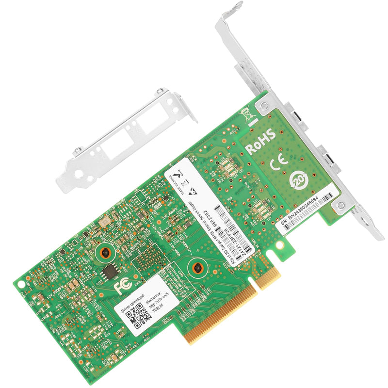for Mellanox ConnectX4 LX 25Gb Ethernet Network Adapter, Compare to MCX4121A-ACAT, Dual SFP28 Ports PCIe 3.0X8, RDMA, 25Gigabit NIC for Windows/Windows Server/Linux