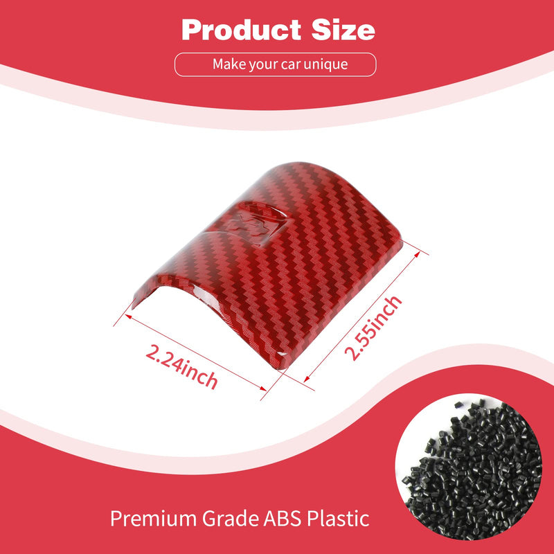 for F150 Red Carbon Fiber Hood Release Switch Latch Trim Cover for Ford F150 2009 up Red Carbon Fiber Grain Interior Accessories