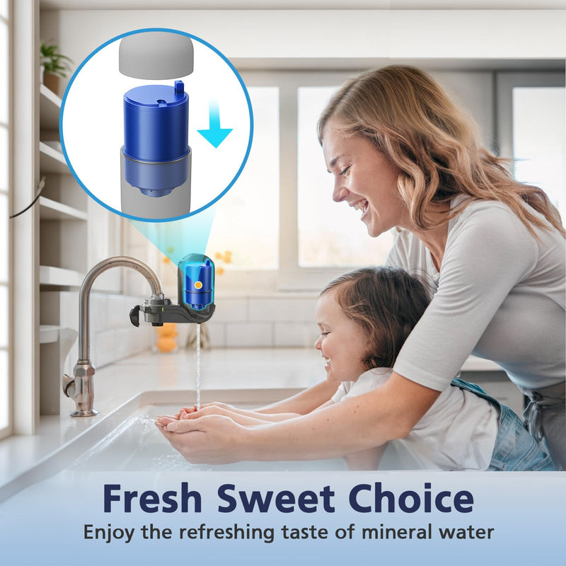 6 Pack Water Filter Replacement Compatible with All PUR®, PUR®PLUS Faucet Filtrat-ion Systems, RF-9999® Faucet Water Filter, High Efficiency Filtration and 18-Month Value, NSF Certified, Blue 6 Pack