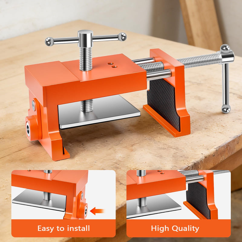 Cabinet Clamps, Professional Wood Joinery Alignment Tool, Adjustable Panel Clamping System for Cabinet Building, 4-Point Positioning Clamps, 2 Pack, Orange