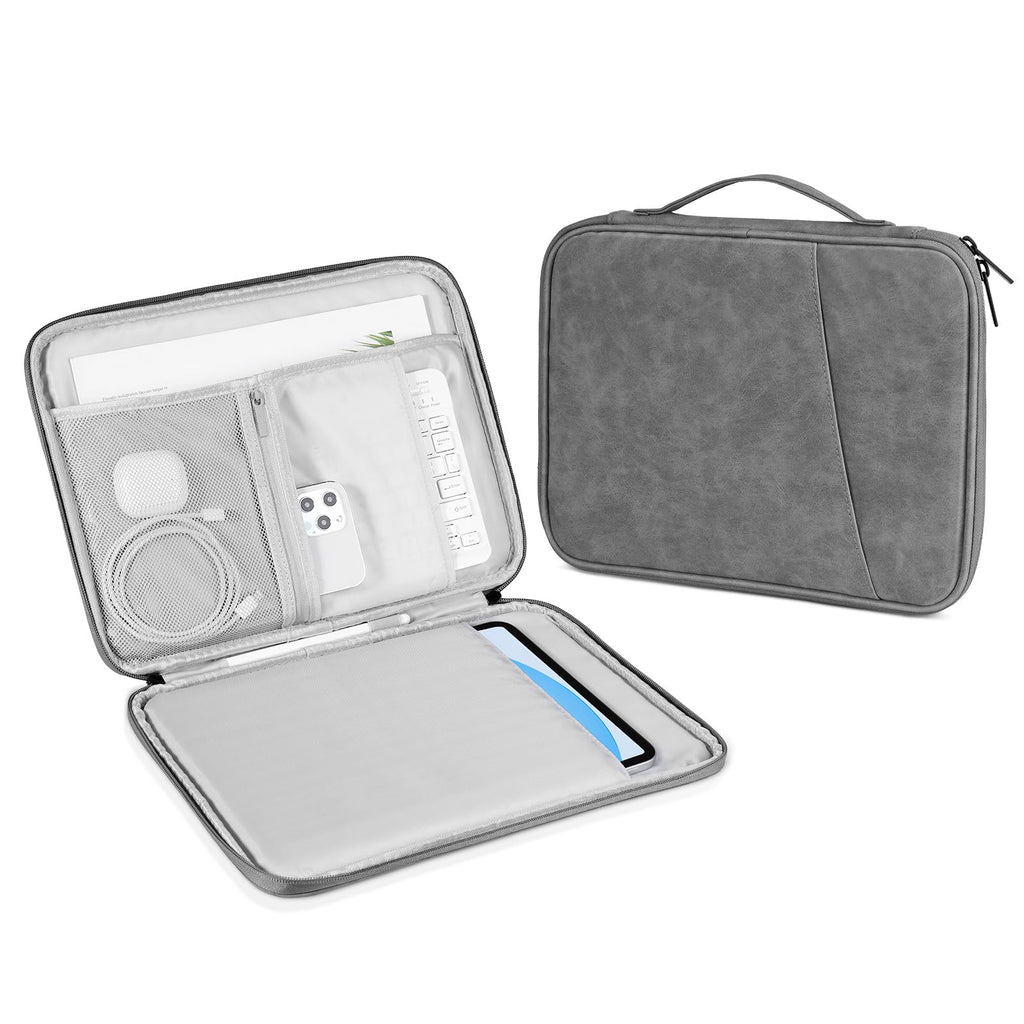 DTTO 9-11 Inch Tablet Sleeve Bag for New 11-in iPad Air M2/iPad Pro M4, 10.9" iPad 10th Gen & iPad Air 5/4th, 10.2" iPad 9/8/7th, 11" Galaxy Tab A9+, Waterproof Travel iPad Case Bag, Space Gray