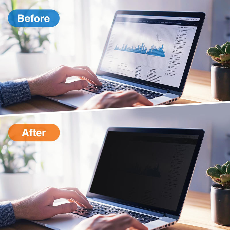 Strong Magnetic Privacy Screen Compatible with MacBook Air 15 Inch 2023-2025,M2, M3, M4, Upgraded Removable Screen Protector Mac Air 15 inch Laptop Screen Filter Shield Anti BlueLight Glare Anti Spy Macbook Air 15Inch