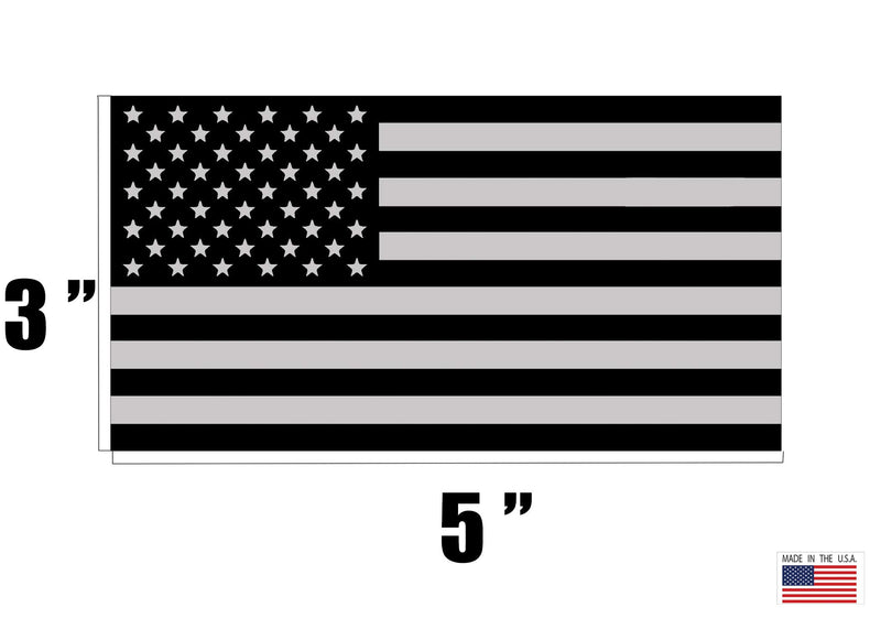 Rogue River Tactical Subdued Tactical American USA Flag Sticker Patriotic United States Auto Car Decal Window Bumper US Military (3x5 Inch) 3x5 Inch