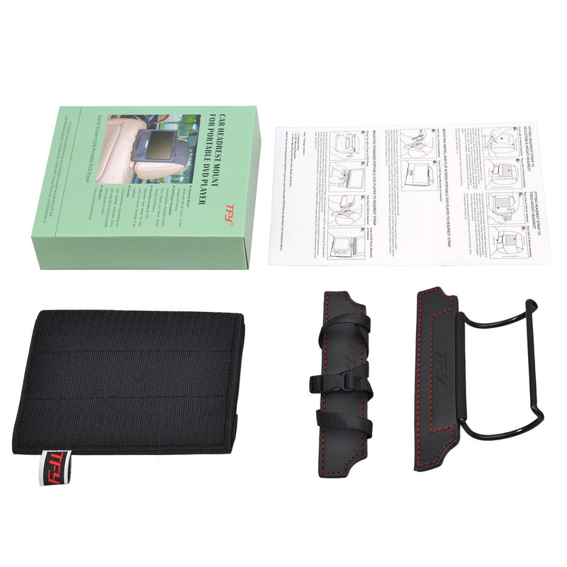 TFY Car Headrest Mount Holder for Standard (Laptop Style) Portable DVD Player