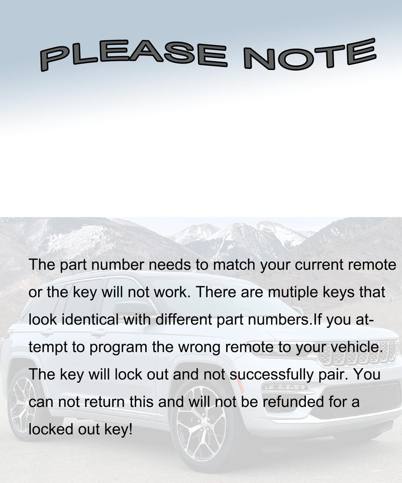 Smart Key Fob for Jeep Grand Cherokee/Jeep Grand Wagoneer 2024-2026 | YIKEBALOG 5-Buttons Proximity Key Fob Replacement for Jeep Grand Cherokee Jeep Grand Wagoneer/Wagoneer 2024-2026 2BAHD-KFW1