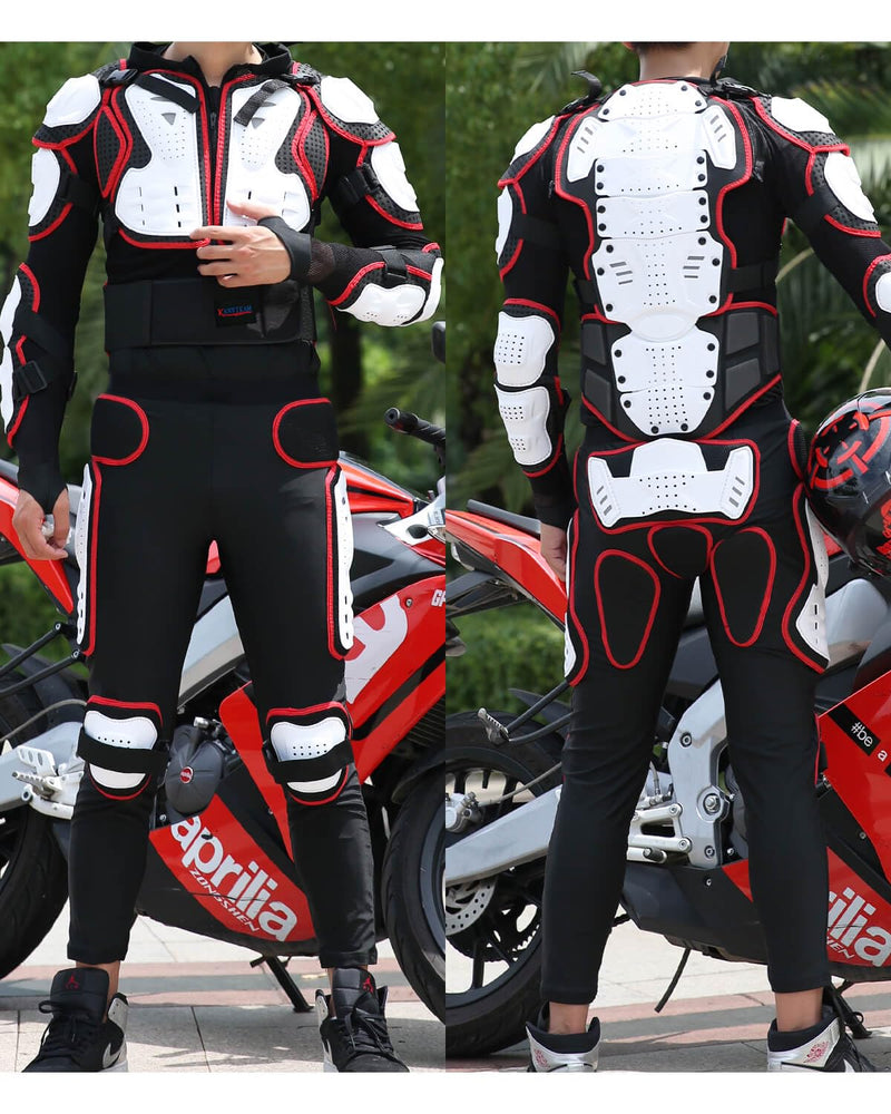  [AUSTRALIA] - Motorcycle Riding Pant - Adult Youth Motocross Protectvie Gear, Dirt Bike Gear Pant with Armor for ATV Cyling Skateboard X-Large Red