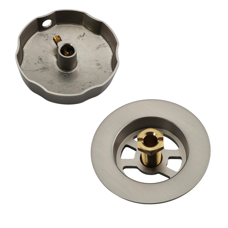 Westbrass D50TE-07 Standard 1-1/2" Replacement Trim for Cable Drive Bath Drain Waste & Overflow Assemblies, Satin Nickel 1-Pack