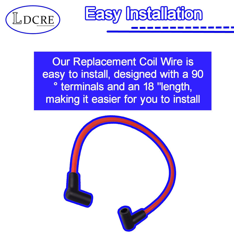 84059 Ignition Coil Wire Connect to an HEI Style Terminal,Red 18" 8.5mm HEI Coil Wire