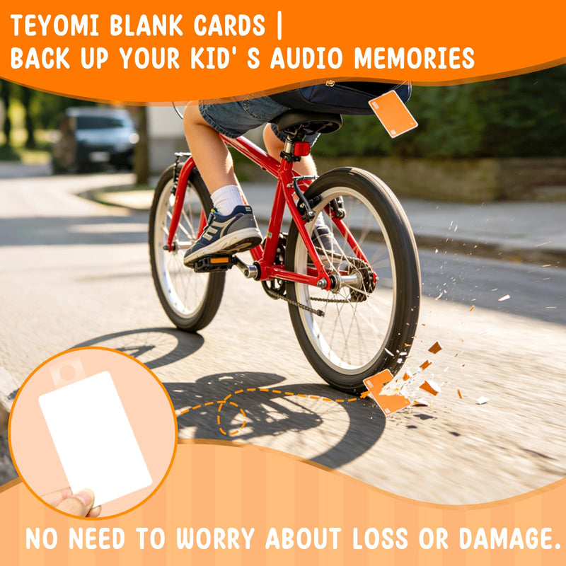 Teyomi Storage Case Compatible with Yoto Mini Player with 5 Blank Cards | Card Holder for Yoto Cards, 20PCS Self Adhesive Tabs with 2 Loops, Drop-proof, Water-proof, Perfect for outdoor trips, Orange