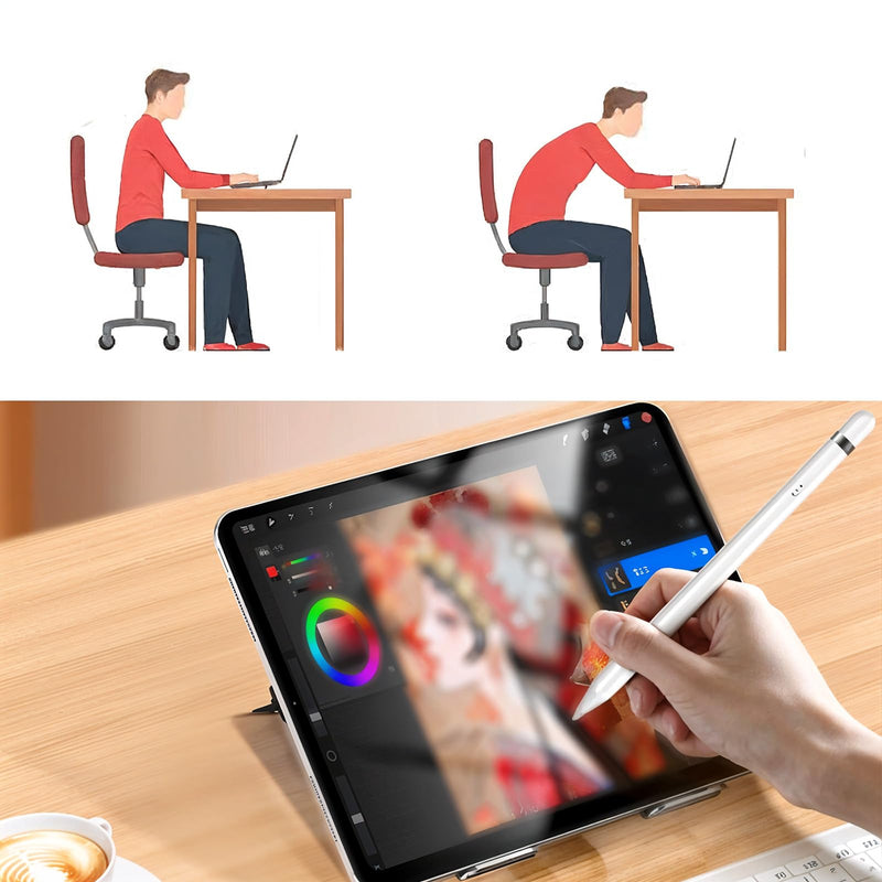 2PCS Keyboard Stands, Self-Adhesive Mini Laptop Stand, Portable Laptop Stand, Invisible Computer Keyboard Stand for Desk, Laptop Stand for MacBook, Dell, HP and Other 10-18 Inches Laptop, Black