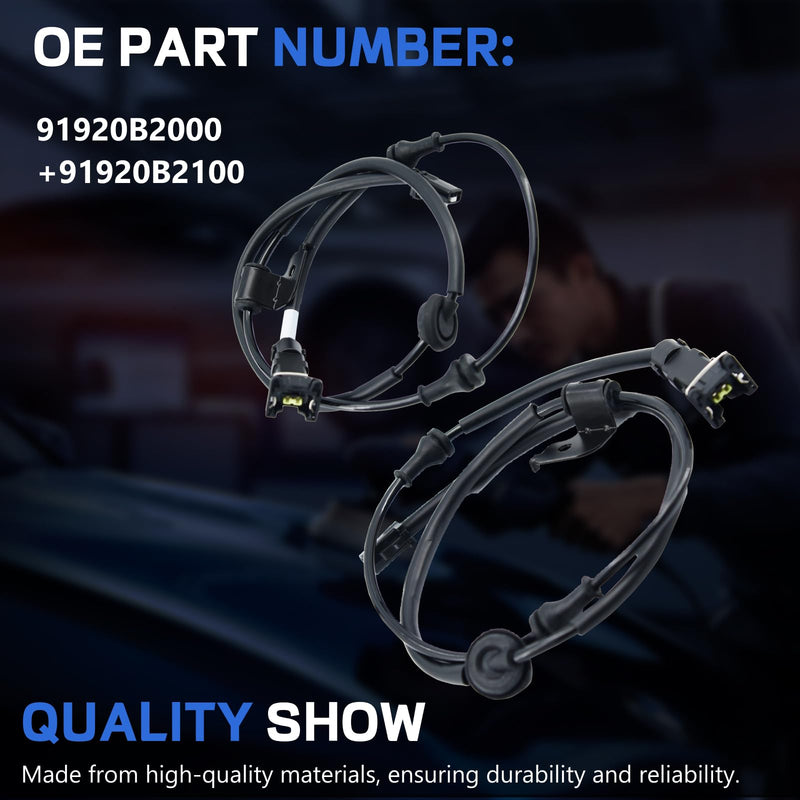Rear Left & Right ABS Wheel Speed Sensor Fit for Kia 2014-2019 Soul, 2015-2019 Soul EV - Rear Left Driver Side # 91920B2000, 91920B2100