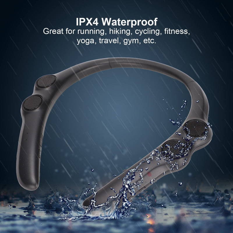 SUNGOOYUE Wireless Neckband Headset, Bluetooth 5.3 with Noise Cancelling Mic IPX4 15H Playtime for Sports Gym Running Cycling