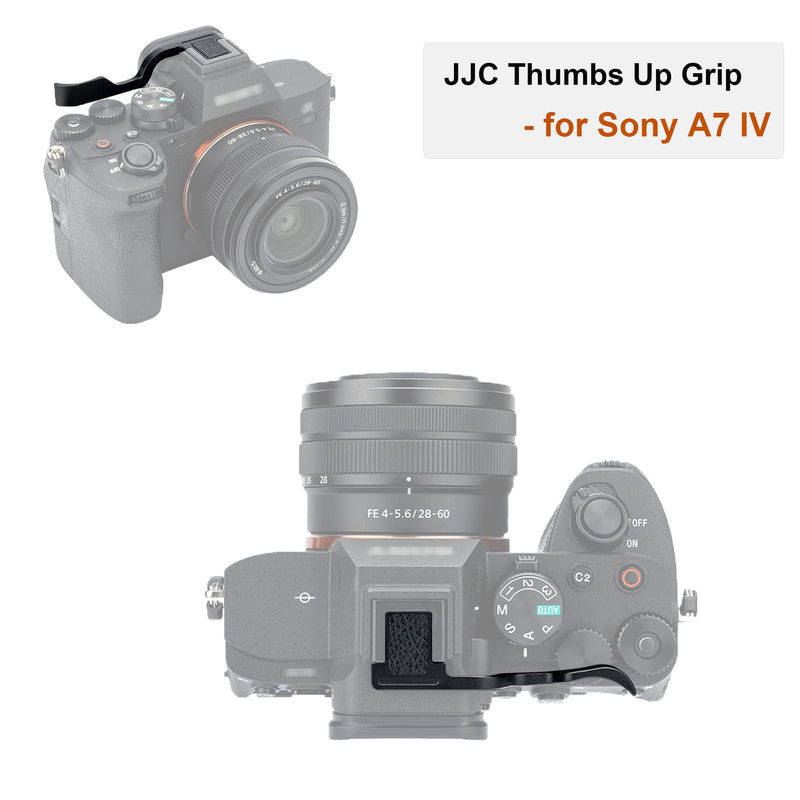 JJC Metal Thumb Up Rest Hand Grip for Sony A7R5 A7R V A7M4 A7 IV, Hot Shoe Thumb Support for Easier Handling & Secure Hold For Sony A7M4/A7R5