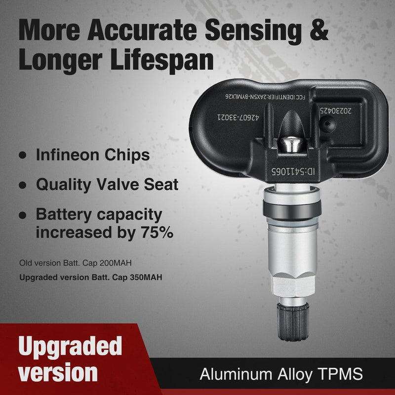 BDFHYK Upgrade TPMS Sensor 315Mhz Tire Pressure Monitoring System Compatible with Toyota 4Runner Avalon Camry Corolla FJ Cruiser Highlander Land Cruiser Matrix Prius V RAV4 Sequoia Tacoma Tundra Yaris 4260735010