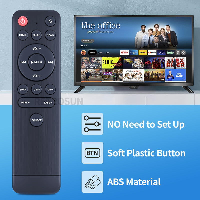 EN214C1H Replacement Remote Control fit for Hisense Soundbar 2.1ch HS214 Sound Bar