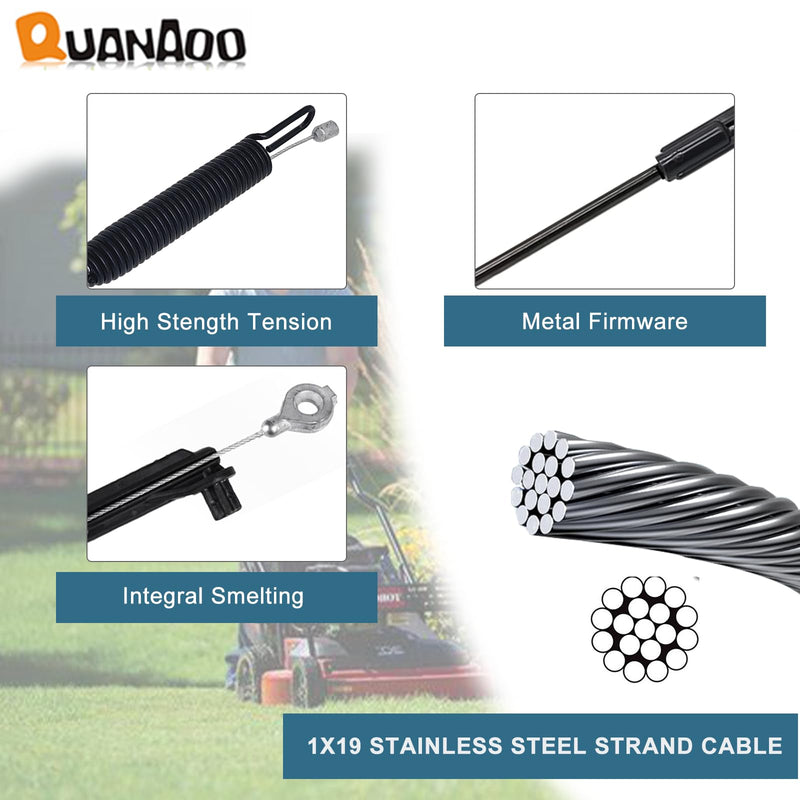 Brake Cable 133-1998 for Toro 30" Timemaster Lawn Mower Blade Engagement Cable Replacement fits 21199 21200 20976 20978 Replaces 115 8439 Walk Behind Lawnmower Brake Cable Parts