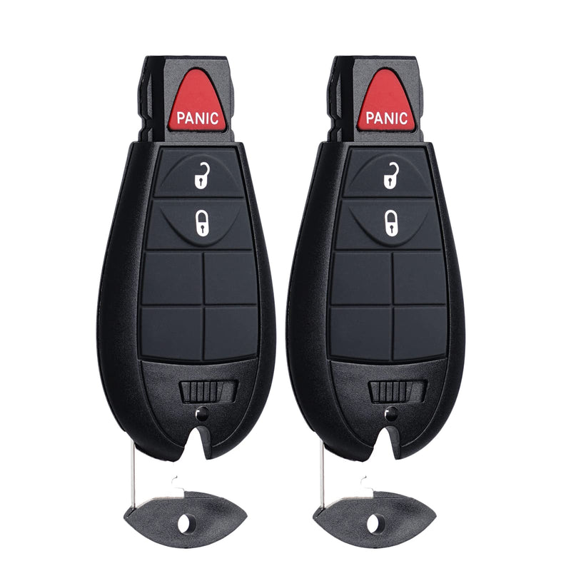 MechanMagic Key Fob Fobik Replacement Compatible for Dodge Ram 1500 2013-2021 2500 3500 4500 5500 HD 2013-2018 Pickup Truck Keyless Entry Remote Control GQ4-53T 56046953AE Sets of 2