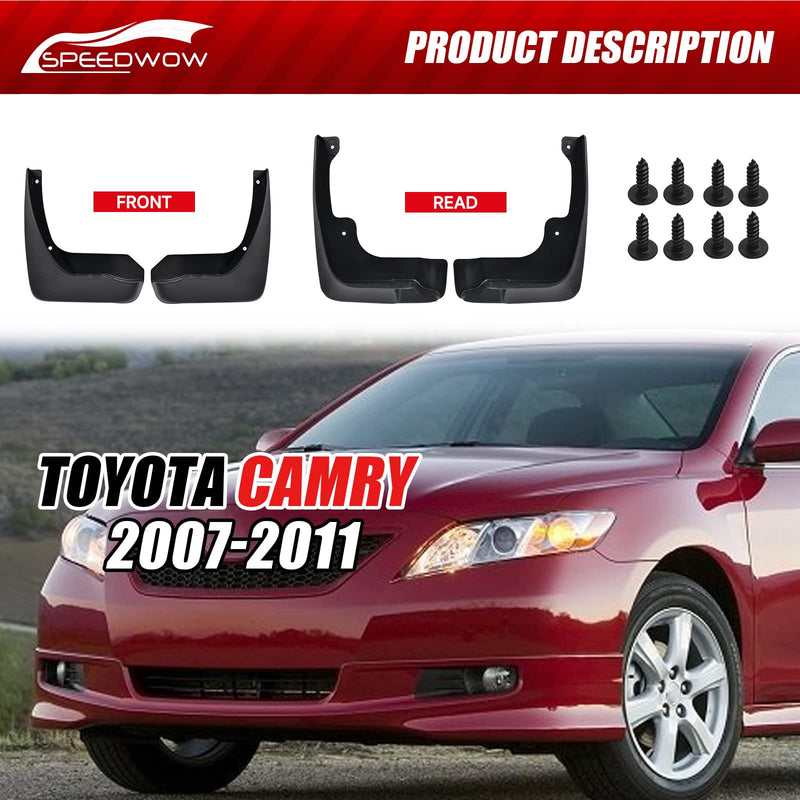 SPEEDWOW Mud Flaps Splash Guards Fit for 2007-2011 Toyota Camry,Front and Rear 4 Piece/Set Camry 2007-2011