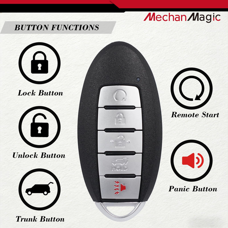 Key Fob Remote Replacement Fits for Nissan Murano 2019 2020 2021 2022 2023 / Pathfinder 19-20 KR5TXN7 285E3-9UF7A 285E3-9UF7B S180144905 Smart Keyless Pusht Start 5 Button