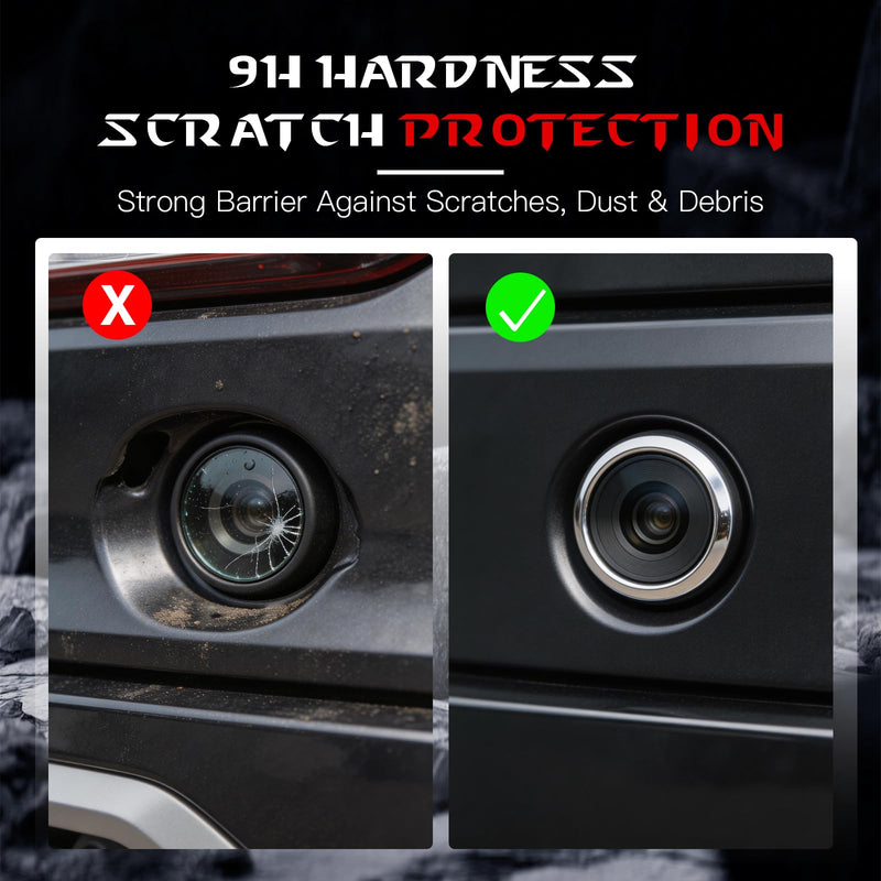 License Plate Camera Deflector Car Lens Protector 4PCS Front Bumper Transparent Cover Backup Anti Rain Shield for Protective Reverse Accessories Guard 2026 New Tempered Glasses View