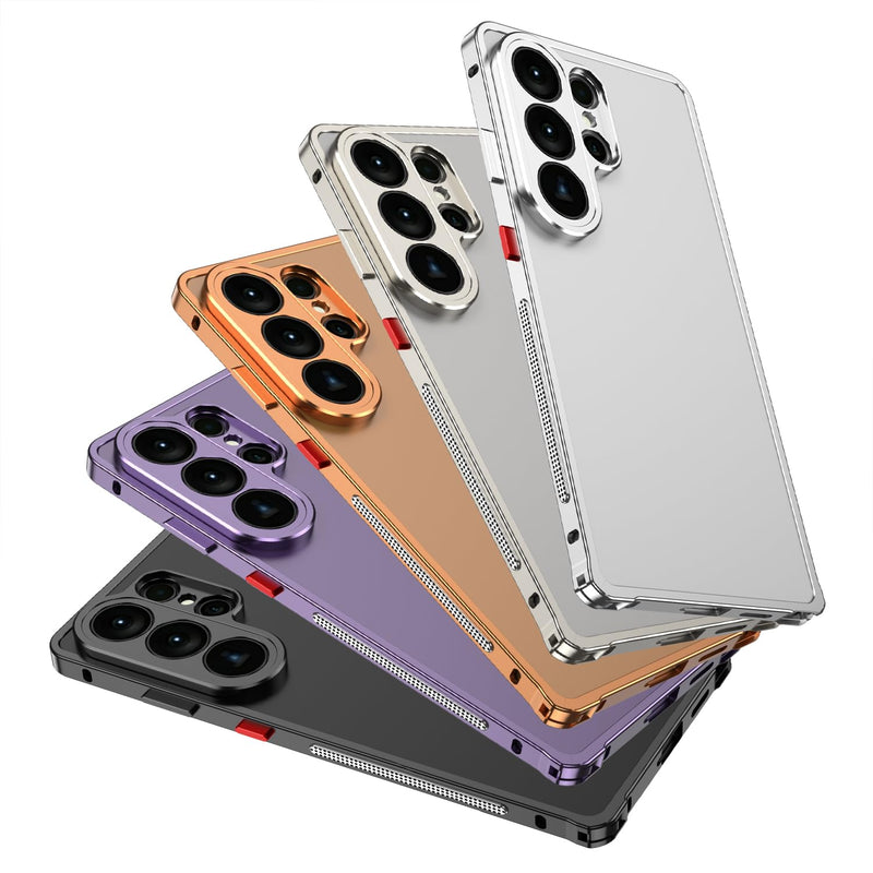 Designed for Honor Magic8 Pro Cases Ultra-Thin Metal Bumper Case Lightweight Aluminum Alloy Frame Heat Dissipation Design Seahorse Buckle & Precise Cutouts,Gold gold