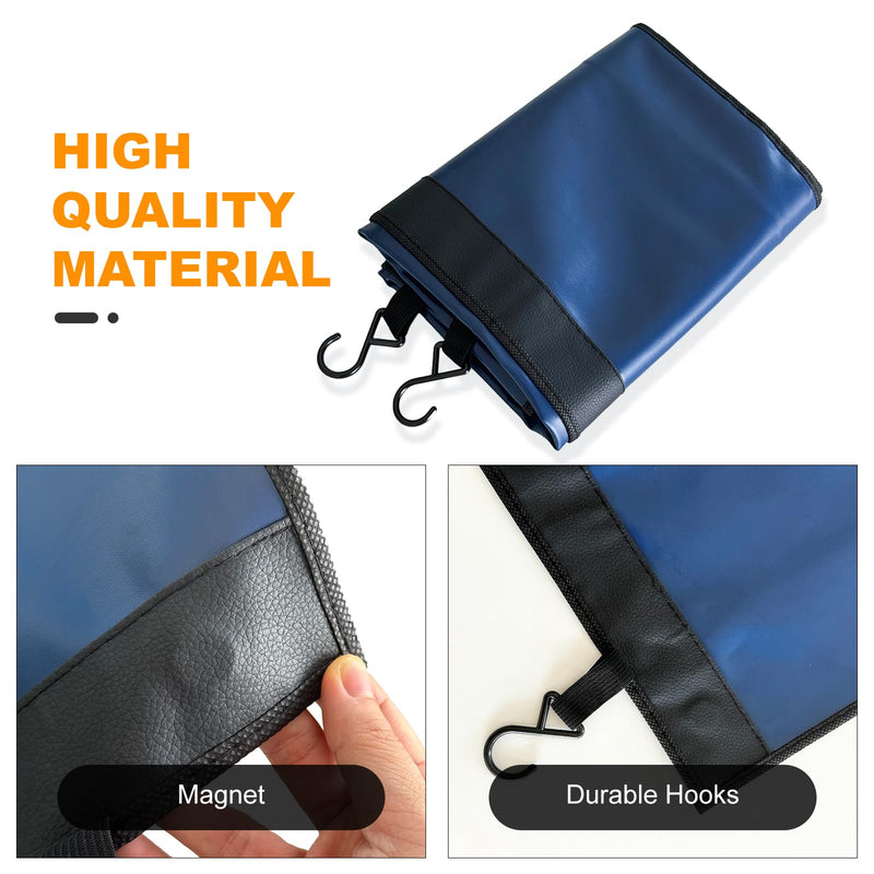 ICWEIMEI Automotive Mechanic Magnetic Fender Cover Mat Pad with Hooks to Protect Vehicle During Maintenance, 43 x 26 Inch