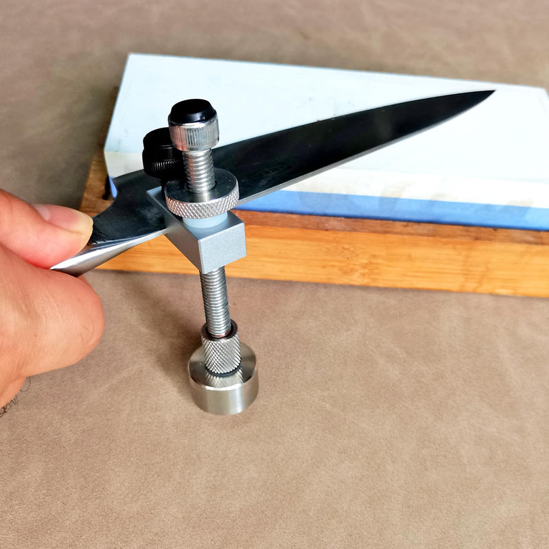 SG01 Knife Sharpening Angle Guide Adjustable 0° to 30° for Sharpening Knives on Whetstone/Daimond Stone, Scrolling Knife Sharpener Jig, Fidget Toys Gift for Blade-Loving Men (2, Silver) 2